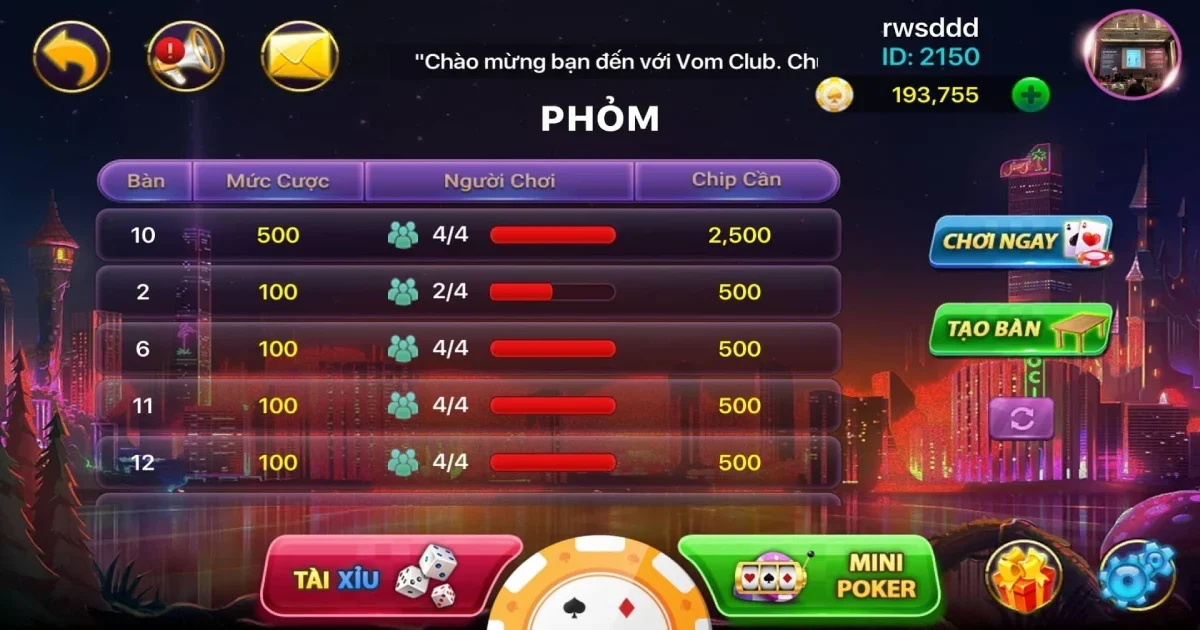 Luật chơi game bài tú lơ khơ