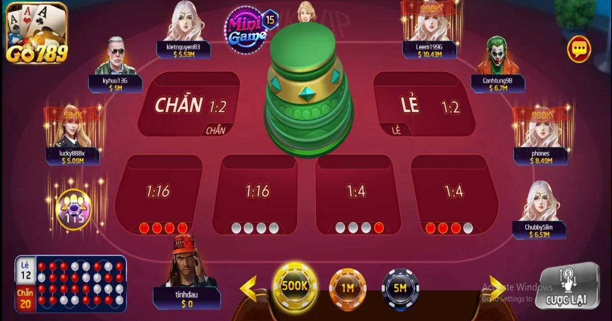 Cách đặt cược trong game xóc đĩa