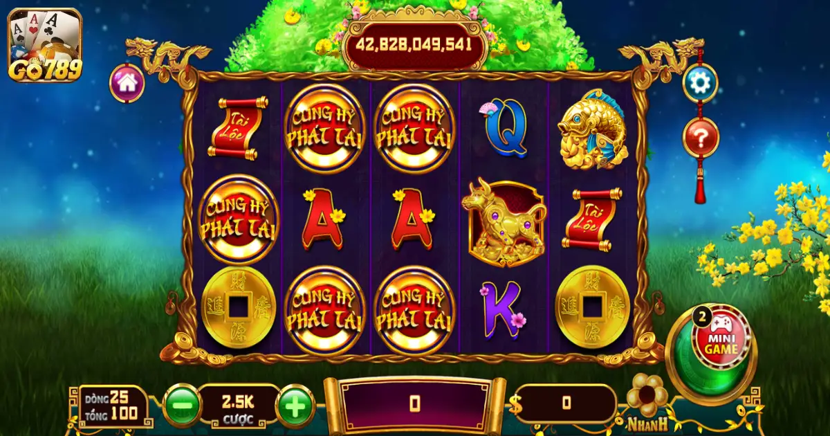 Cung Hỷ Phát Tài Go789 - Trải Nghiệm Cá Cược Đầy Thú Vị 5 Quay Vòng Để Nhận Thưởng từ Các Biểu Tượng Lì Xì, Bánh Bao, Đồng Tiền Vàng