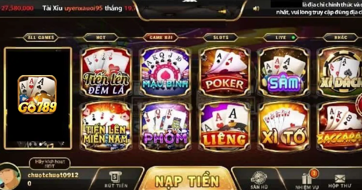 Các Trò Chơi Nổi Bật Tại Go789